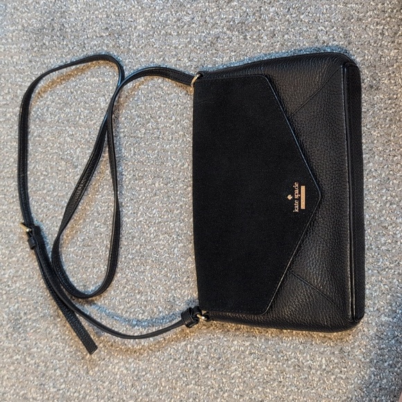 Kate Spade Black Suede And Leather Shoulder Bag - Picture 10 of 10